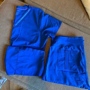 Healing hands purple label galaxy blue scrub set size Large regular